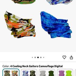 4 Cooling Neck Gaiters Camouflage Digital