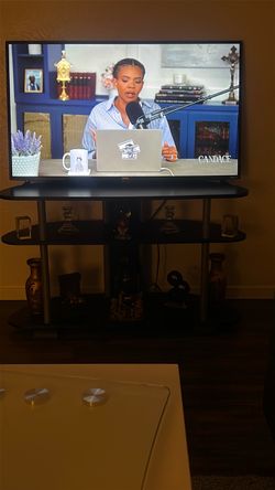 Black tv stand