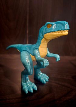 Blue Raptor Dinosaur Action Figure