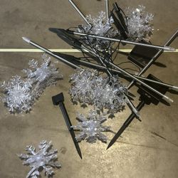 Snowflake Yard Stakes