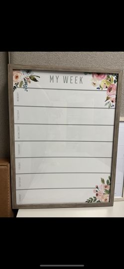 Glass Rustic Week Calendar
