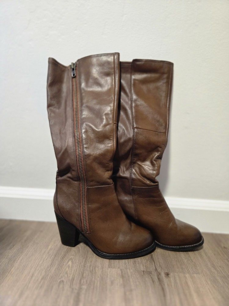 Brown Leather ALDO Boots, Women's Size 6.5 