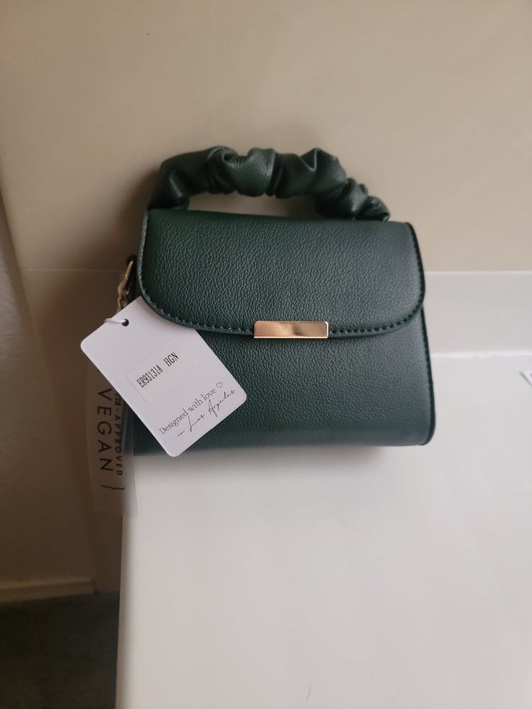 Green Vegan Leather Purse