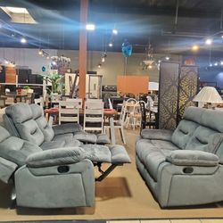 2pc Reclining Sofa And Loveseat