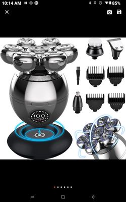 7D Floating Cutter Head Base Charging Portable Men Beard Trimmer Clipper Skull Shaver Waterproof Shaving