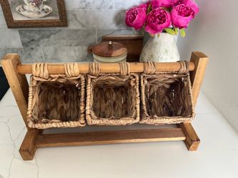 3 piece WOVEN SMALL BASKETS