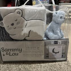 4 Piece Crib Set Sammy & Lou “Bearly Dreaming”