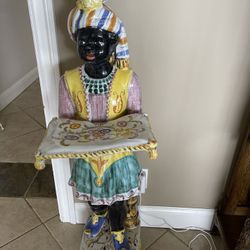 Vintage Venetian Majolica Blackmore Figure~