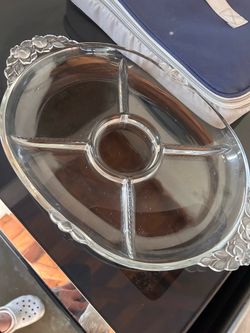 Vintage Crystal Oval 5 Part Relish Tray by Mikasa