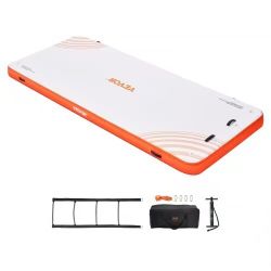 620#Inflatable Floating Dock, 15 x 6FT Inflatable Dock Platform, Non-Slip Water Floating Dock Mat with Detachable Ladder & Portable Carrying Bag, Floa