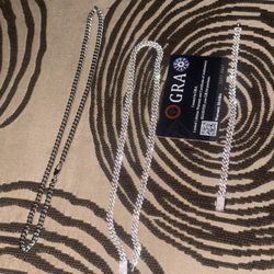 Moissanite Cuban Link Chain / Cuban Link Bracelet 