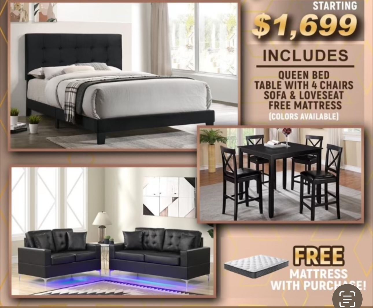 NEW BEDROOM FURNITURE DINING ROOM SECTIONAL SOFA SPECIAL FINANCING AVAILABLE