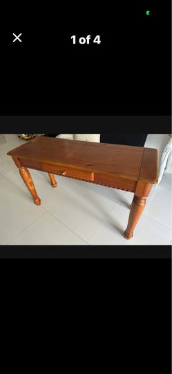 Solid wood end table