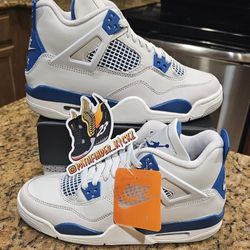 Air Jordan 4 Retro GS Miltary Blue 2024 Sz 7Y