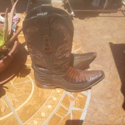 Cuadra Men's Brown Leather Pull On Closed Toe Western Boots Shoes


