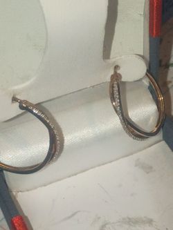 14k rose gold over sterling silver 1/10 cttw diamond
