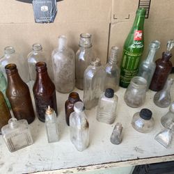 Vintage Bottle Collection Drug Revlon Certo Lysol Ink