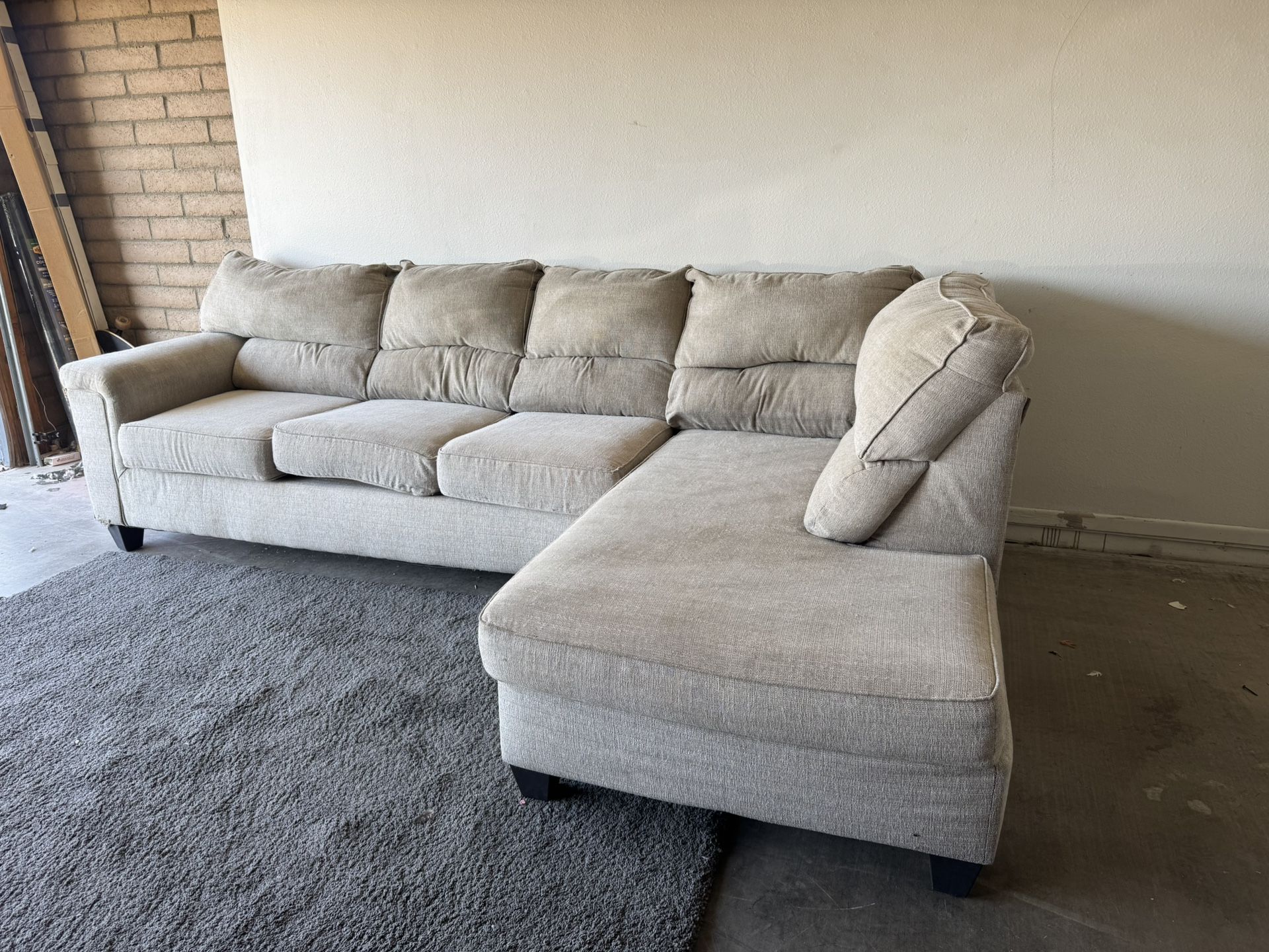 Beige Sectional Sofa Couch Sala