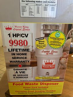 Waste King Legend Series 9980 Food Waste Disposer