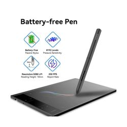 VEIKK A30 Battery-Free Graphic Drawing Pen Tablet & USB Charger