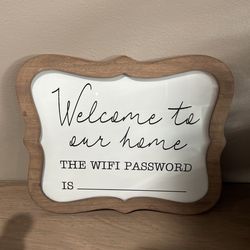 Welcome Wifi Password Frame