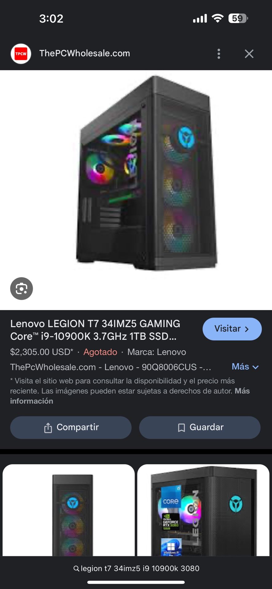 Computer Gaming Legion T7 34imz5