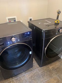 Furniture, washer, and dryer