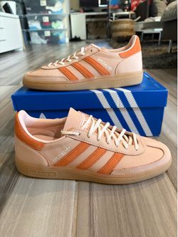 Women's adidas Originals Handball Spezial Shoes - Blush Pink/Dusky Orange - Size 9.5