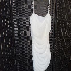 Brand New Size (Large) White Dress Diamond Straps