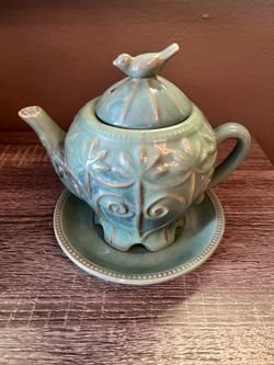 Glazed Ceramic Decorative Teapot