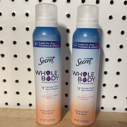 Brand New Secret Whole Body Spray - $4 Each