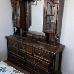 Beautiful Vintage Solid Wood Dresser