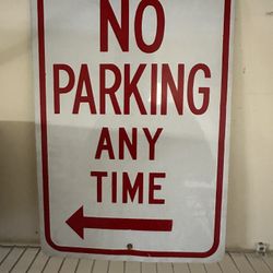 No Parking Anytime Sign