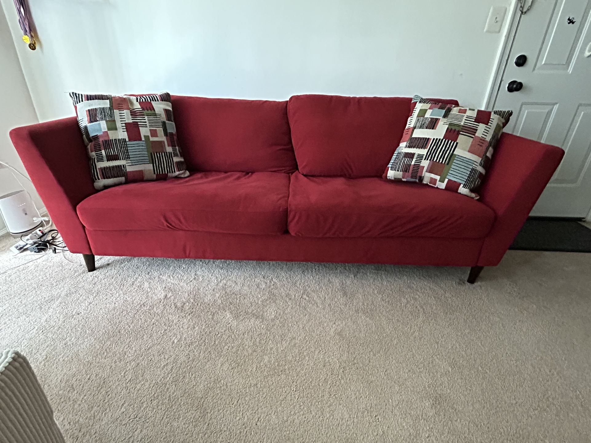 84 Inch Couch - Red