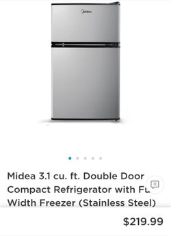 Midea 3.1 cu. ft. Double door fridge