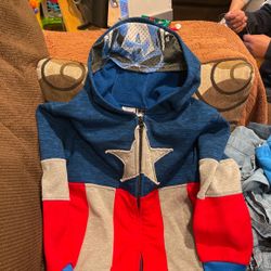 Captain America Front Zip Hoodie