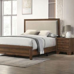 Contemporary Full  Bed & Nightstand Only $299!!  