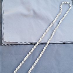 Pure Silver 1947 Centenario With 925 Silver Bezel And Silver 26 Inch Rope Chain