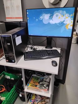 Computer HP Pavillion s500 Monitor Dell Keyboard Reddragon Mouse And Deskstand $120 Or Best Offer