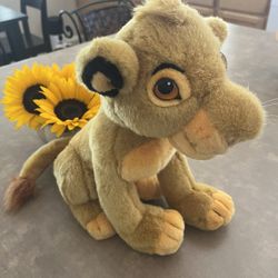 Vintage Simba The Lion King Plush Stuffed Animal
