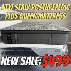 NEW SEALY POSTUREPEDIC PLUS QUEEN MATTRESS