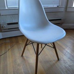 White Mid-Century Modern Chair