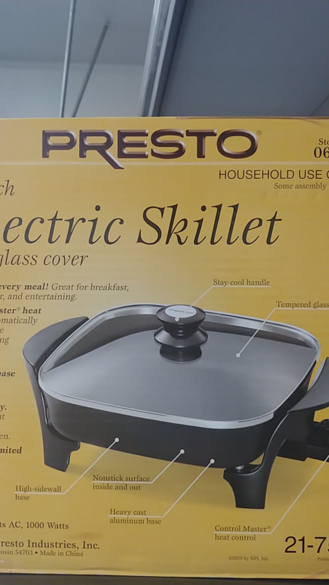 Electric Skillet w/ glass cover