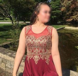 Long Burgundy Formal Dress