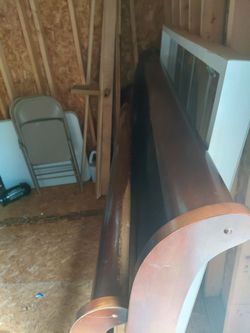 King size bed, Red Oak color.