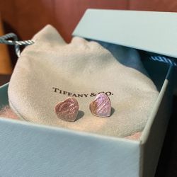 Tiffany Heart Tag Stud Earrings