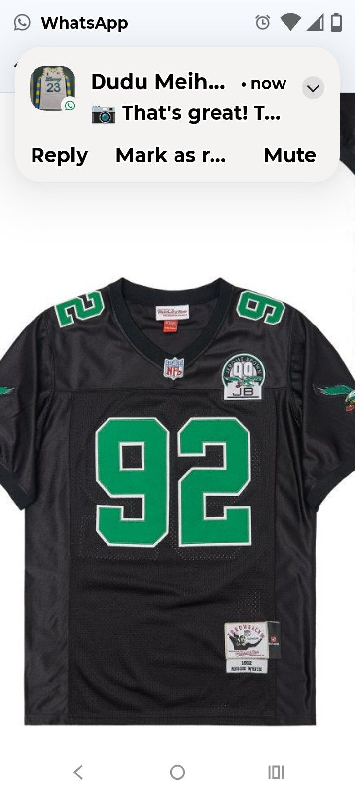 Reggie White Philadelphia Eagles Jerseys