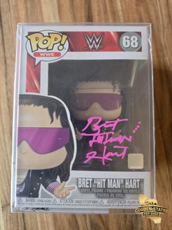 Signed Bret "The Hitman" Hart Funko Pop