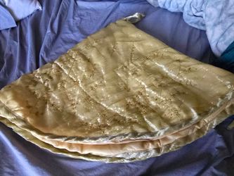 Gold Christmas tree skirt