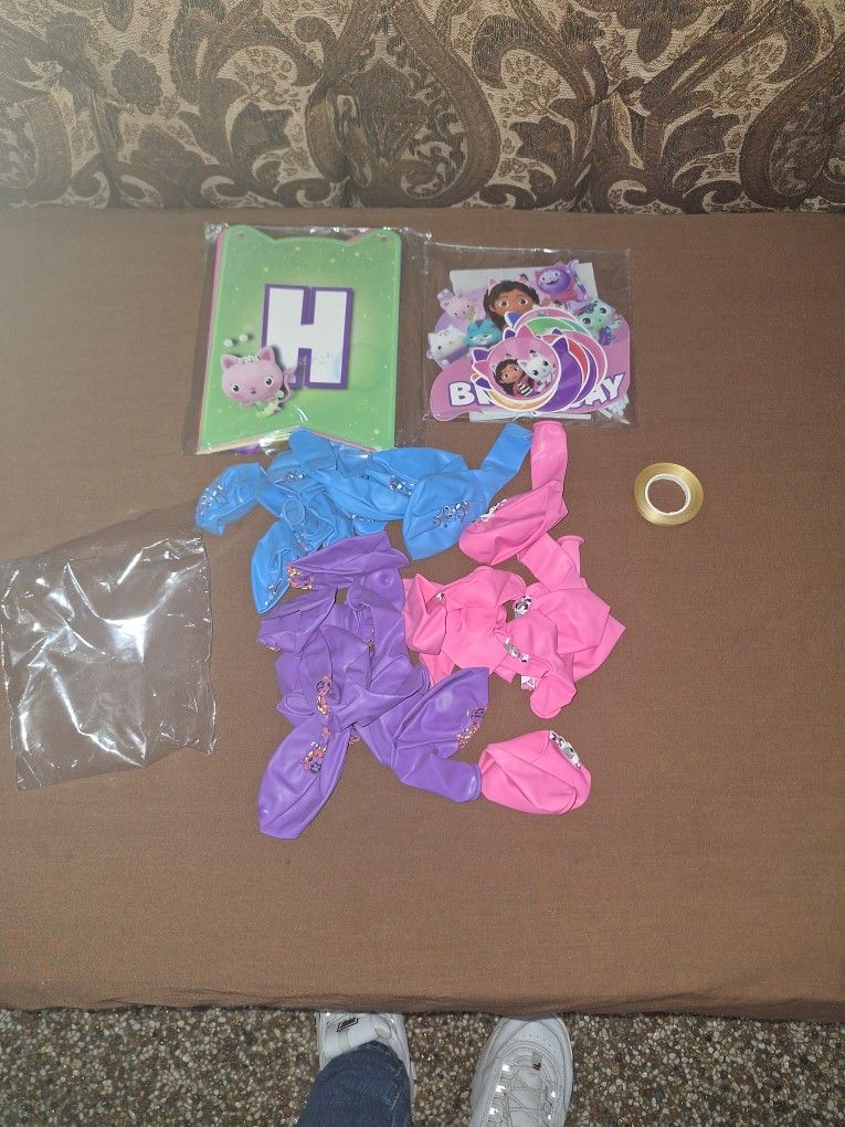 Gabby Cat Birthday Party Banner 